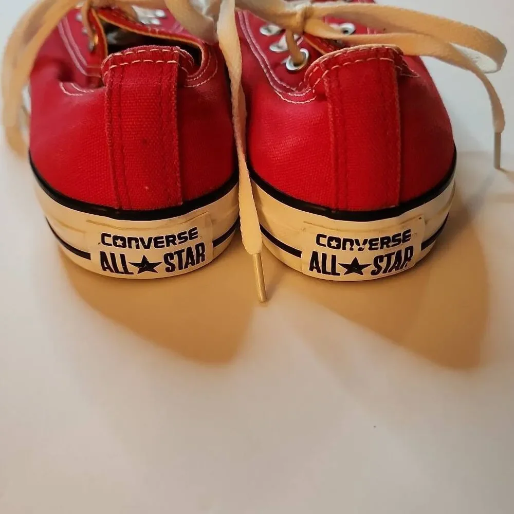 Converse Chuck Taylor All Star Low Tops Red Size Mens 6 Women's 8